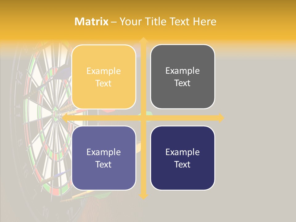Bulls Eye Illustration Computer Generated PowerPoint Template