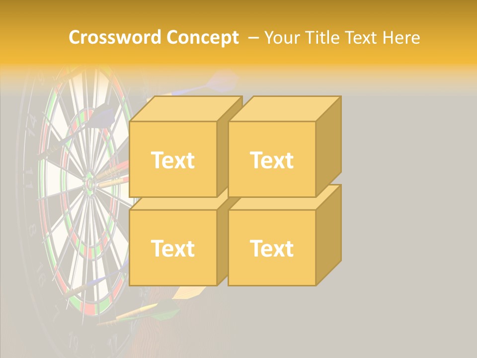 Bulls Eye Illustration Computer Generated PowerPoint Template