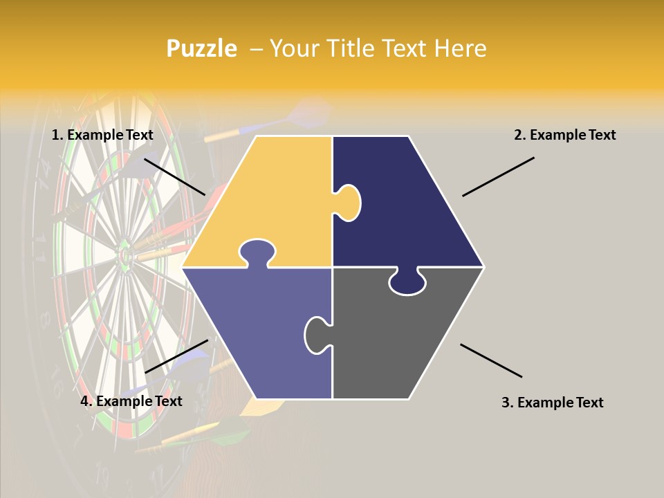 Bulls Eye Illustration Computer Generated PowerPoint Template