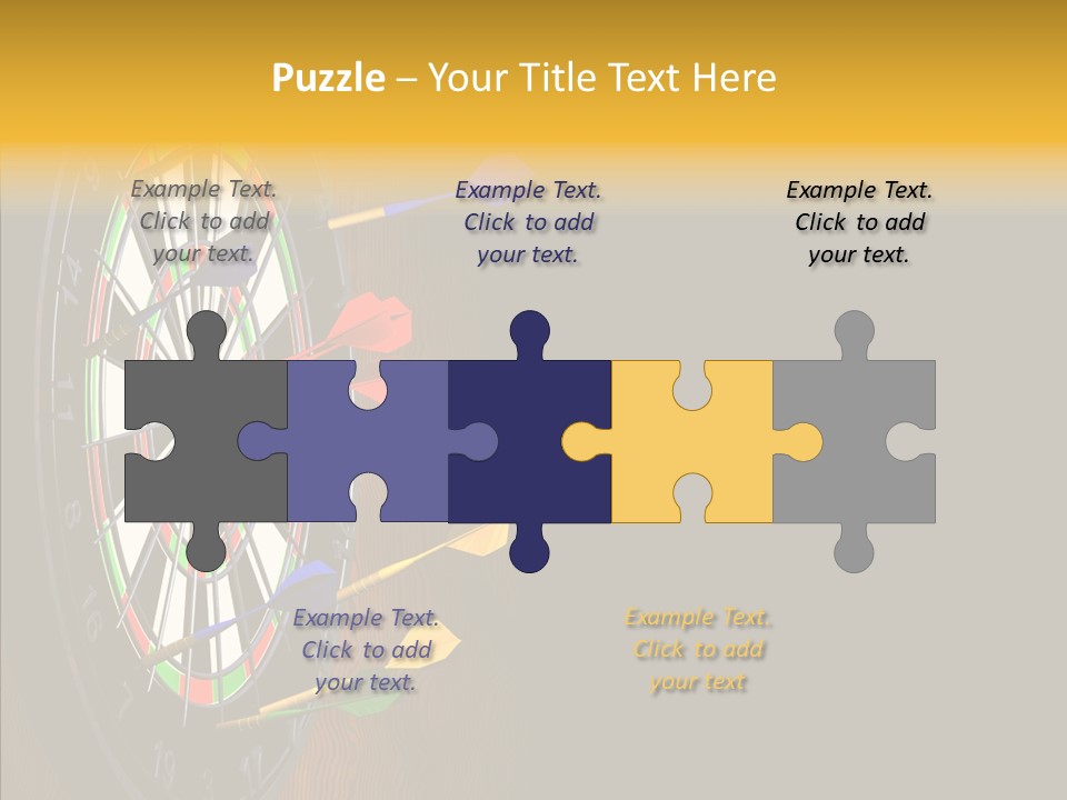 Bulls Eye Illustration Computer Generated PowerPoint Template