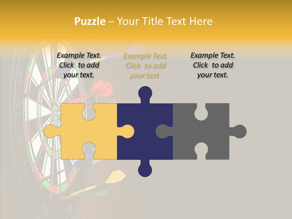 Bulls Eye Illustration Computer Generated PowerPoint Template