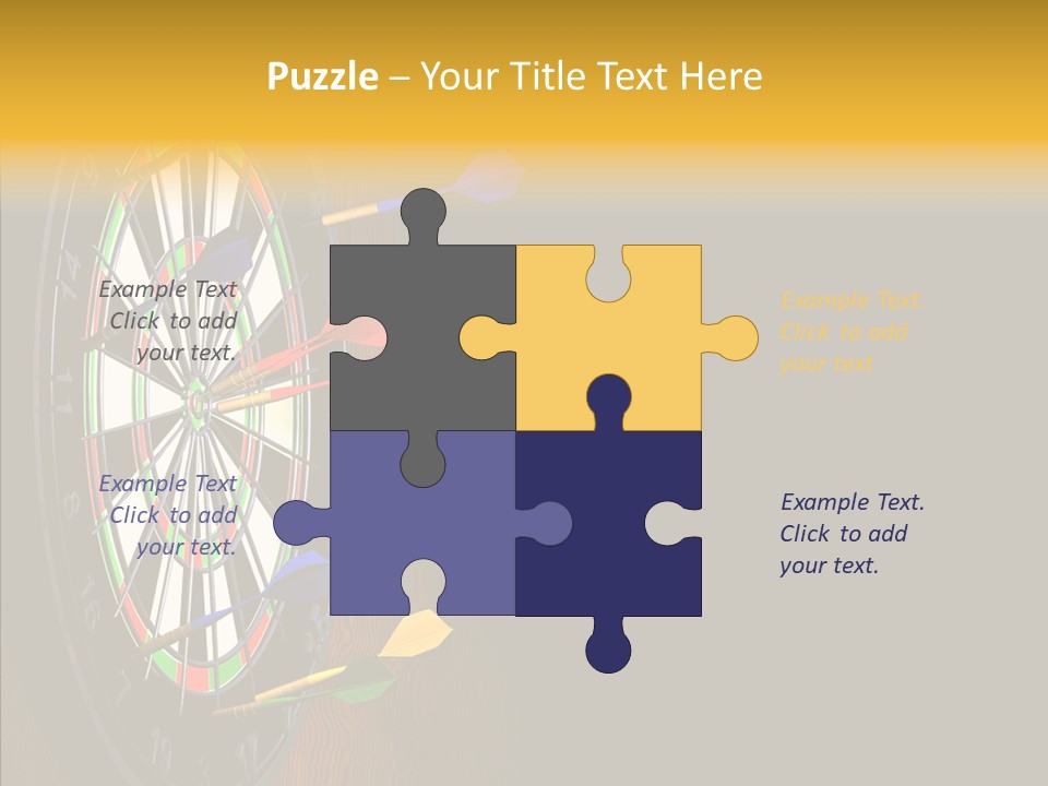 Bulls Eye Illustration Computer Generated PowerPoint Template