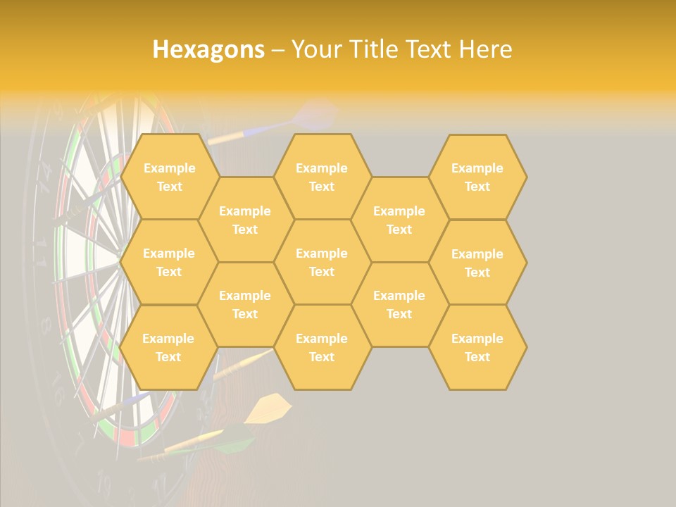Bulls Eye Illustration Computer Generated PowerPoint Template