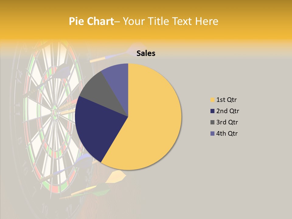Bulls Eye Illustration Computer Generated PowerPoint Template