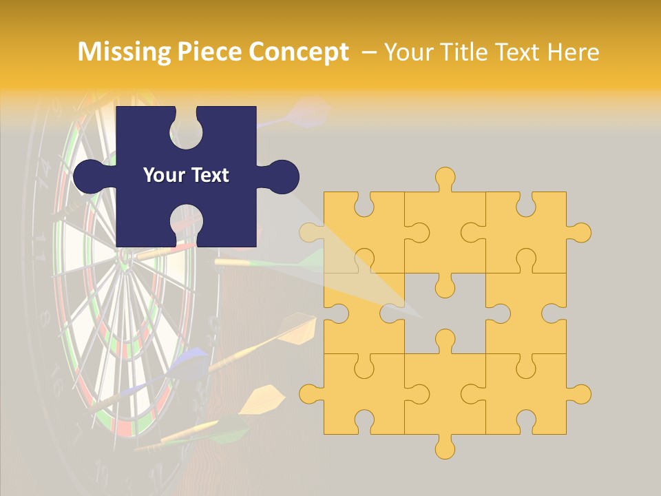 Bulls Eye Illustration Computer Generated PowerPoint Template