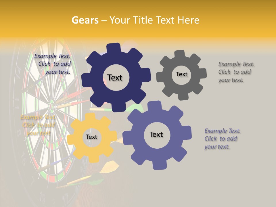 Bulls Eye Illustration Computer Generated PowerPoint Template
