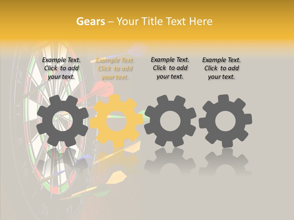 Bulls Eye Illustration Computer Generated PowerPoint Template