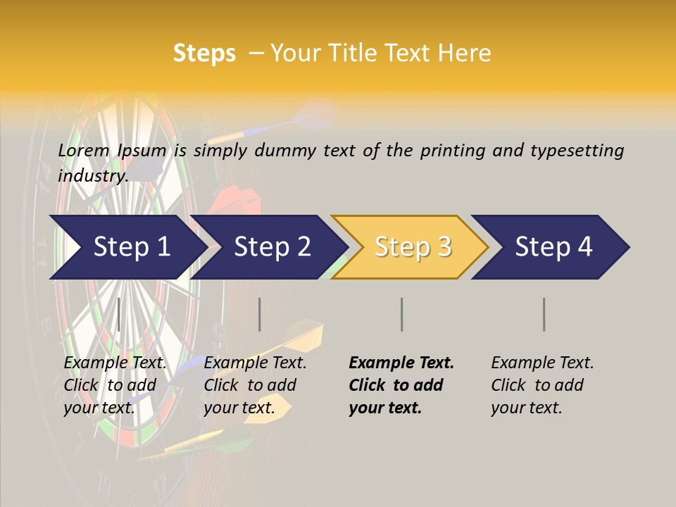 Bulls Eye Illustration Computer Generated PowerPoint Template