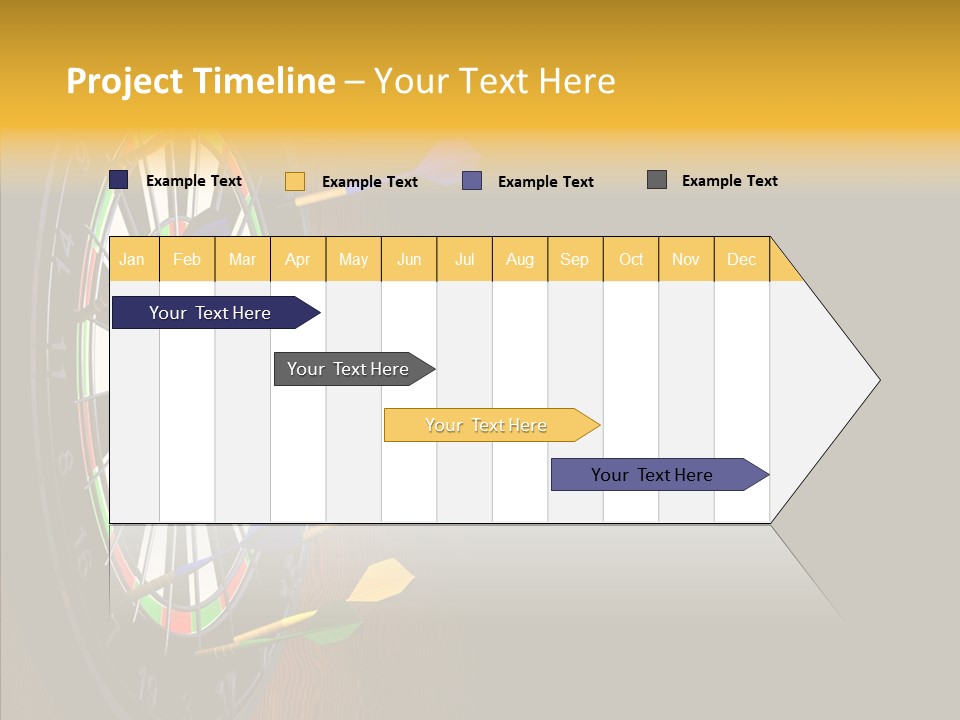 Bulls Eye Illustration Computer Generated PowerPoint Template