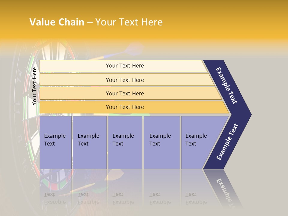 Bulls Eye Illustration Computer Generated PowerPoint Template