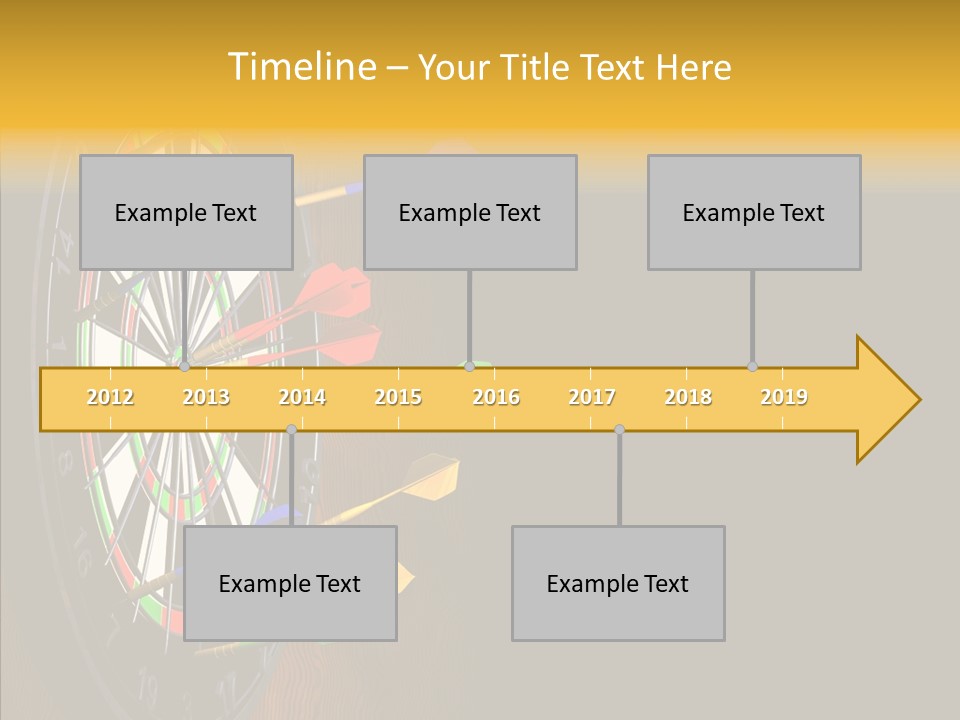 Bulls Eye Illustration Computer Generated PowerPoint Template
