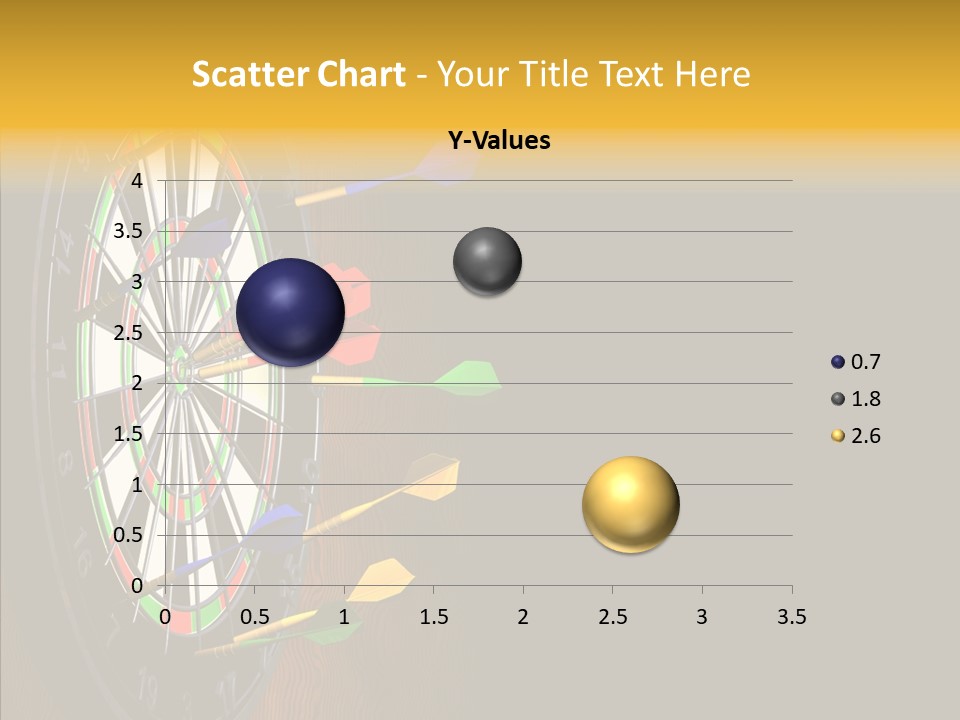 Bulls Eye Illustration Computer Generated PowerPoint Template