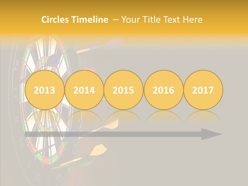 Bulls Eye Illustration Computer Generated PowerPoint Template