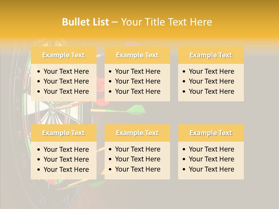Bulls Eye Illustration Computer Generated PowerPoint Template