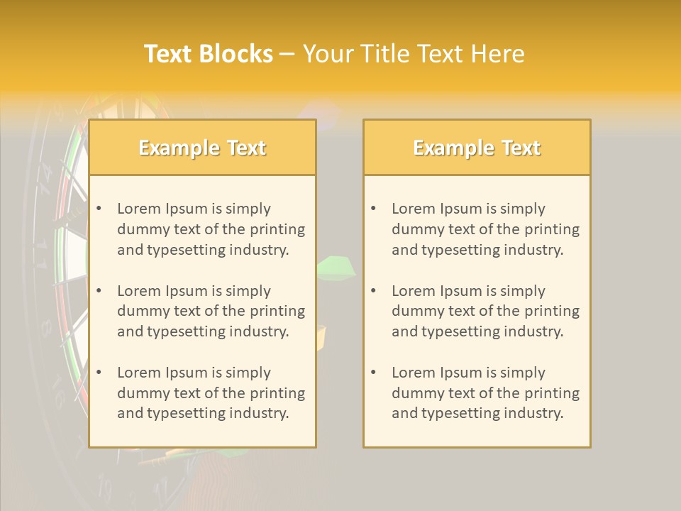 Bulls Eye Illustration Computer Generated PowerPoint Template