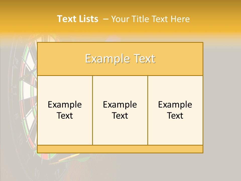 Bulls Eye Illustration Computer Generated PowerPoint Template
