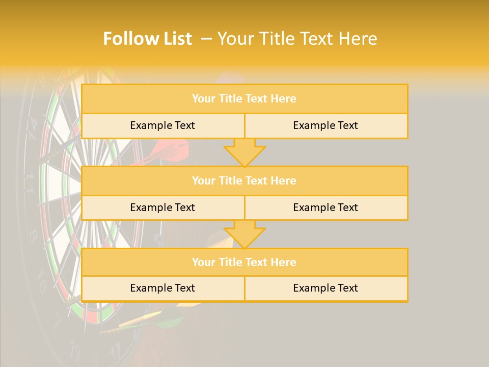 Bulls Eye Illustration Computer Generated PowerPoint Template