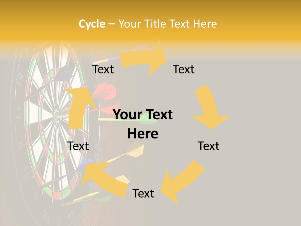 Bulls Eye Illustration Computer Generated PowerPoint Template