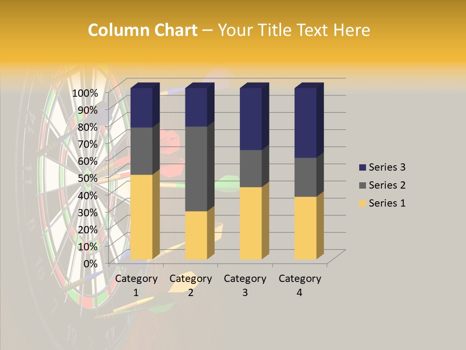 Bulls Eye Illustration Computer Generated PowerPoint Template