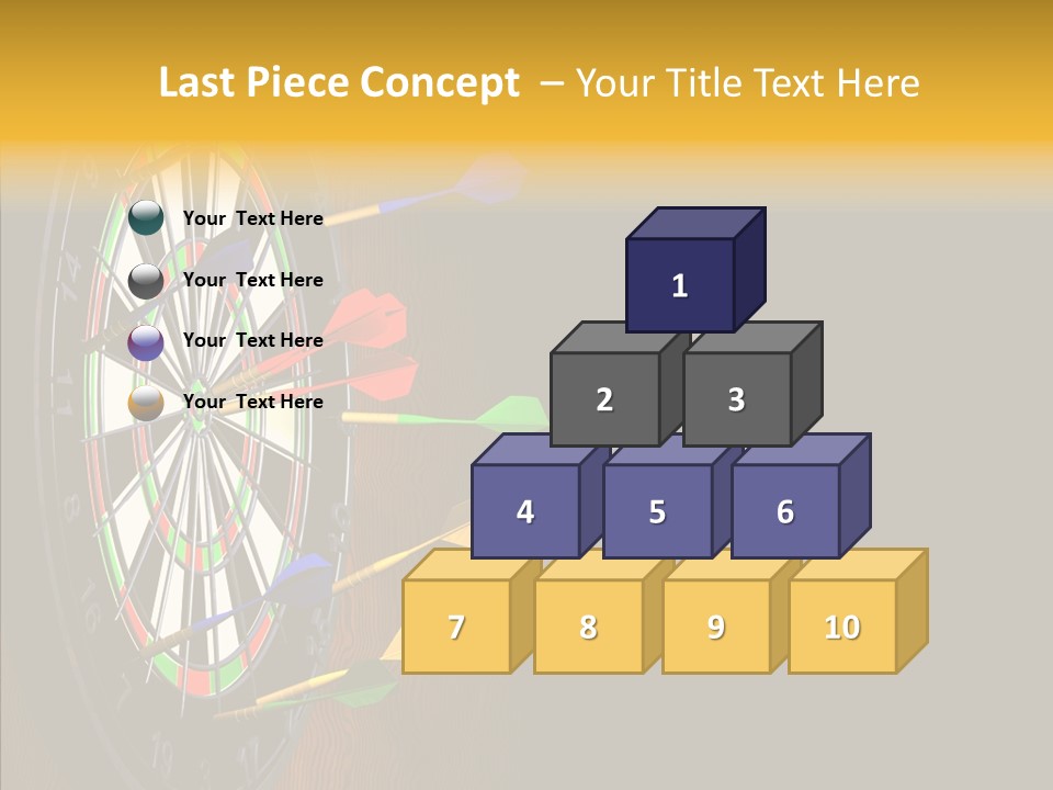 Bulls Eye Illustration Computer Generated PowerPoint Template