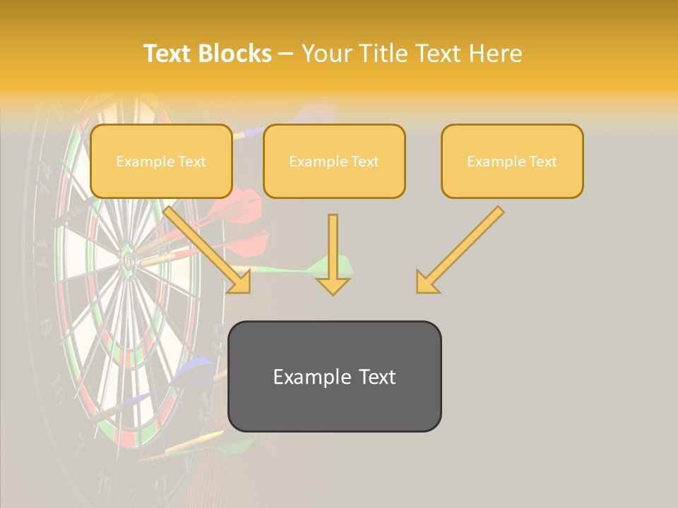 Bulls Eye Illustration Computer Generated PowerPoint Template