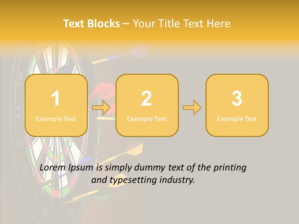 Bulls Eye Illustration Computer Generated PowerPoint Template