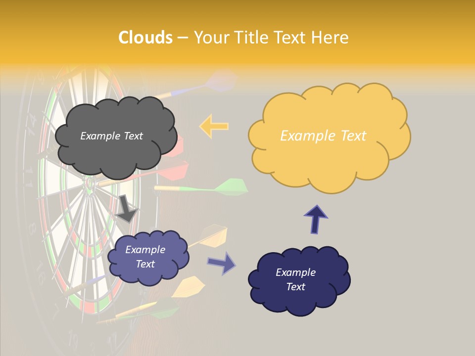 Bulls Eye Illustration Computer Generated PowerPoint Template