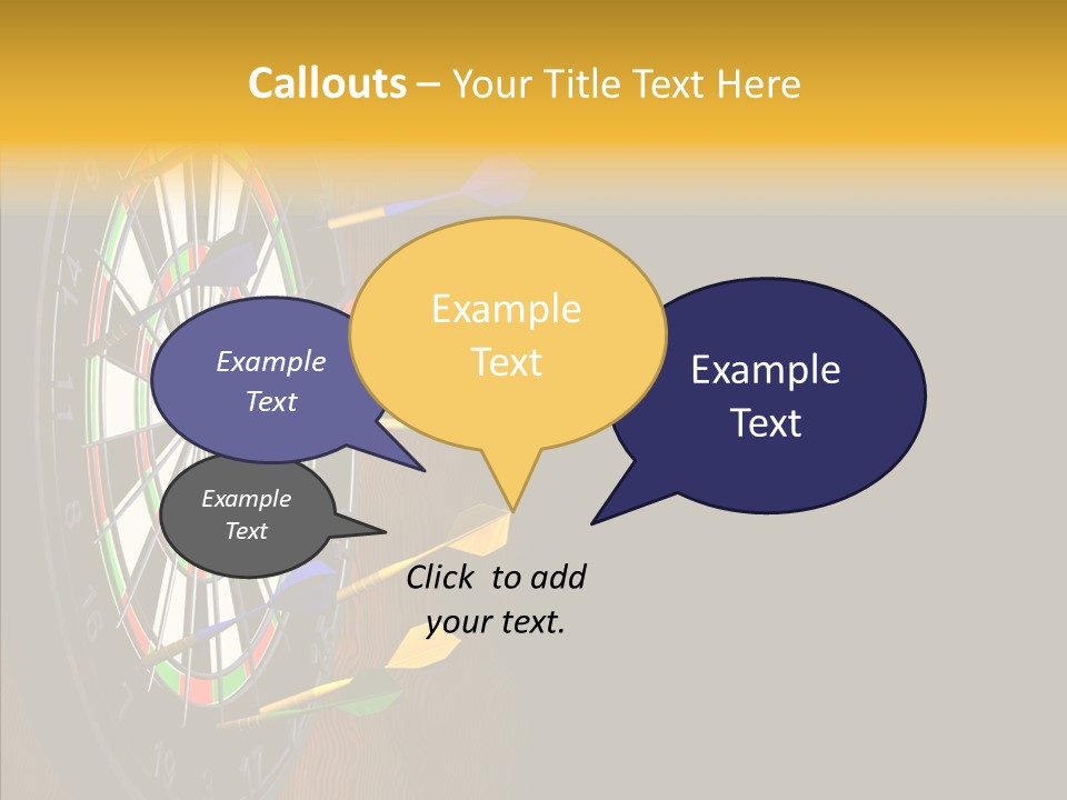 Bulls Eye Illustration Computer Generated PowerPoint Template