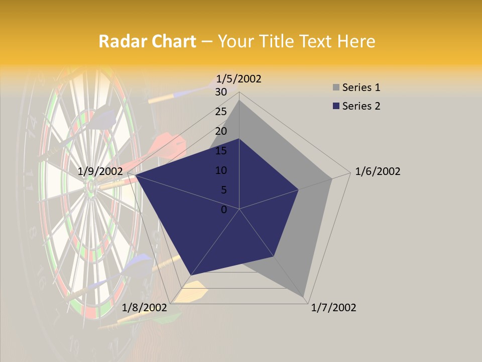 Bulls Eye Illustration Computer Generated PowerPoint Template