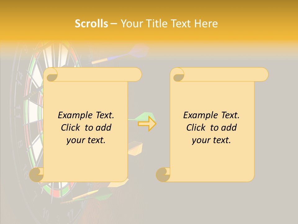 Bulls Eye Illustration Computer Generated PowerPoint Template