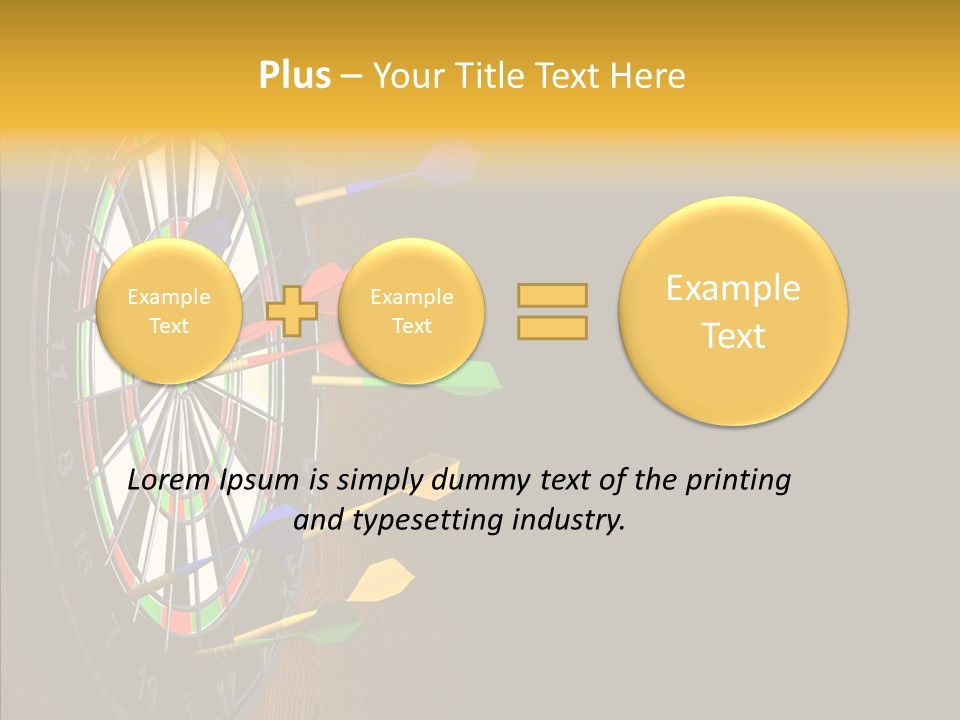 Bulls Eye Illustration Computer Generated PowerPoint Template