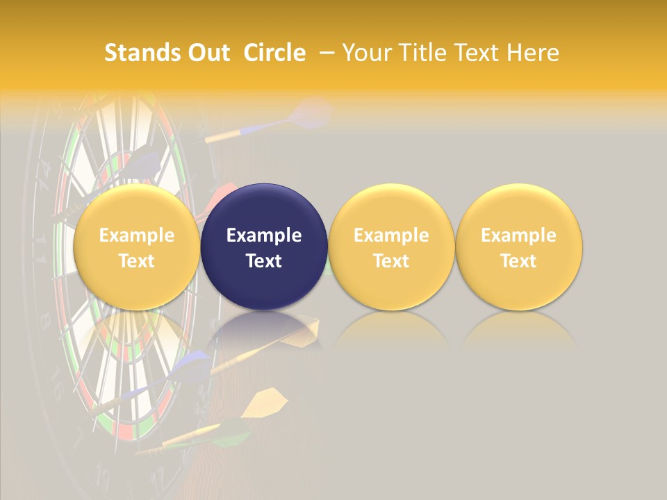 Bulls Eye Illustration Computer Generated PowerPoint Template