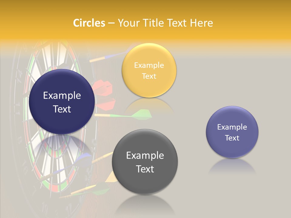 Bulls Eye Illustration Computer Generated PowerPoint Template