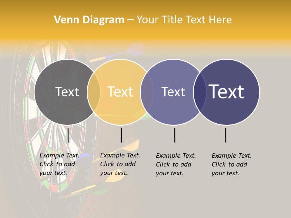 Bulls Eye Illustration Computer Generated PowerPoint Template