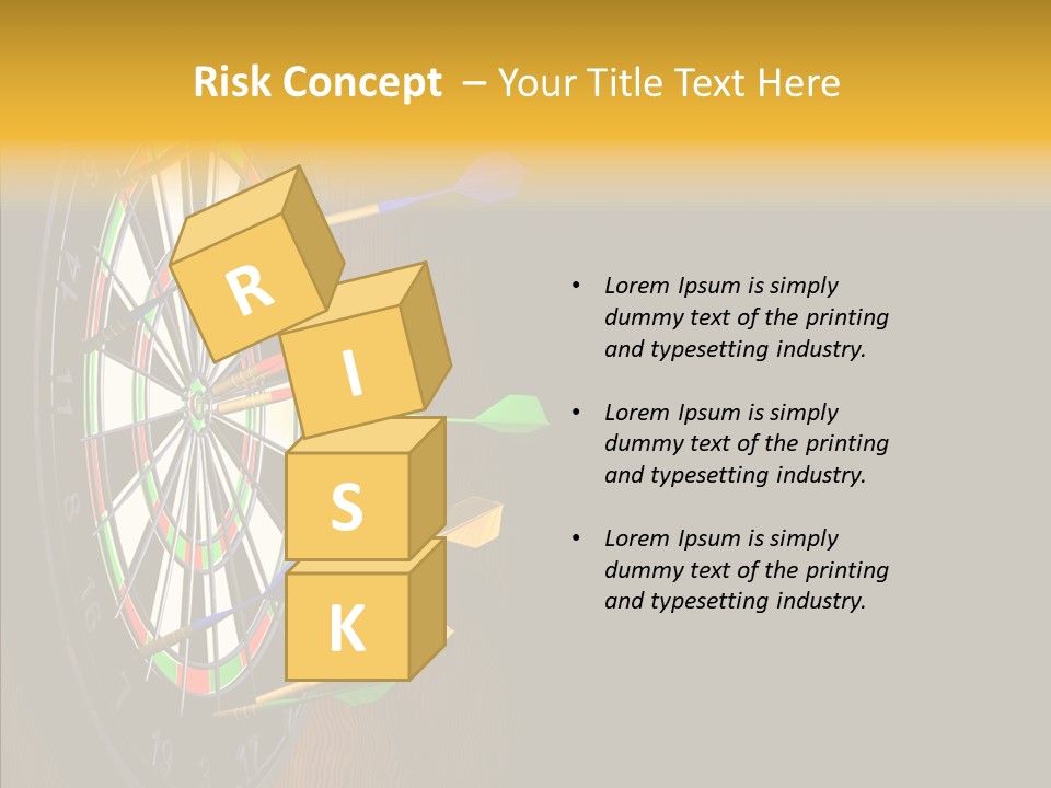 Bulls Eye Illustration Computer Generated PowerPoint Template