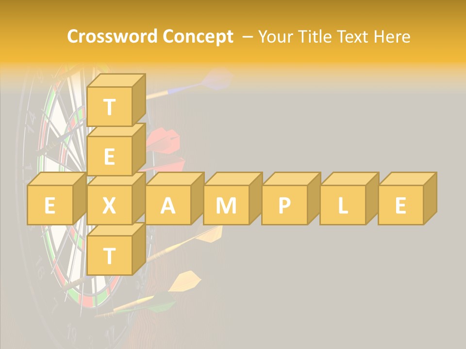 Bulls Eye Illustration Computer Generated PowerPoint Template