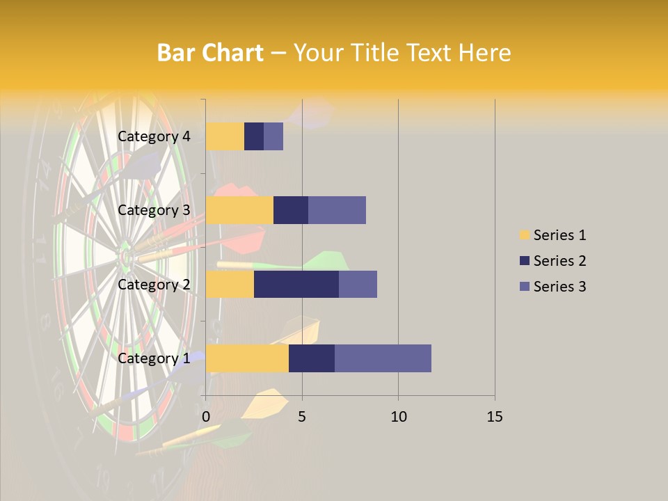 Bulls Eye Illustration Computer Generated PowerPoint Template