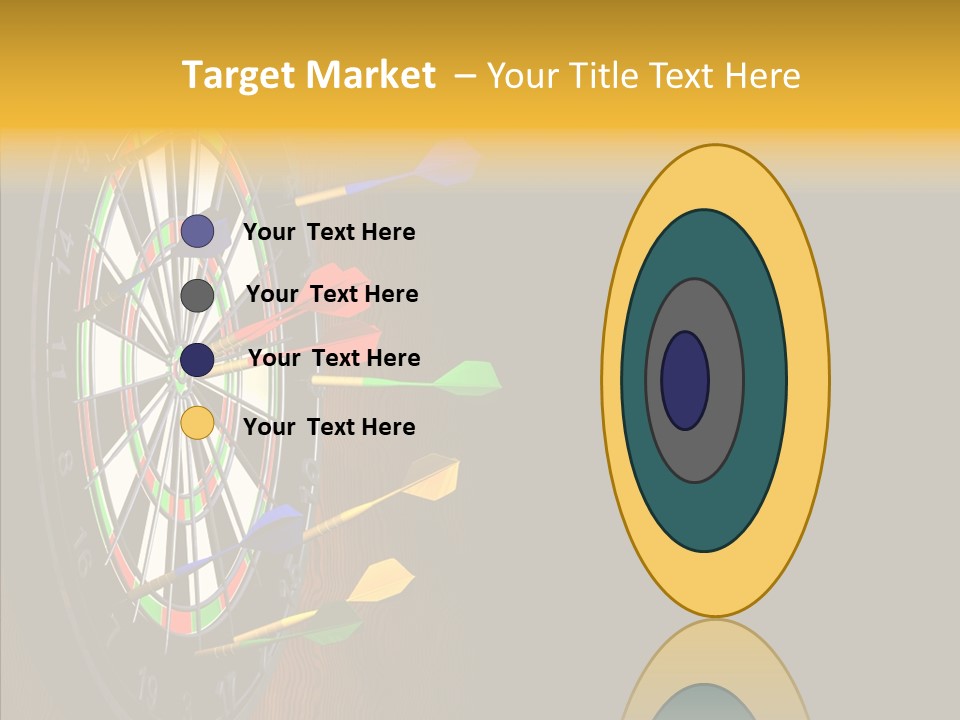 Bulls Eye Illustration Computer Generated PowerPoint Template