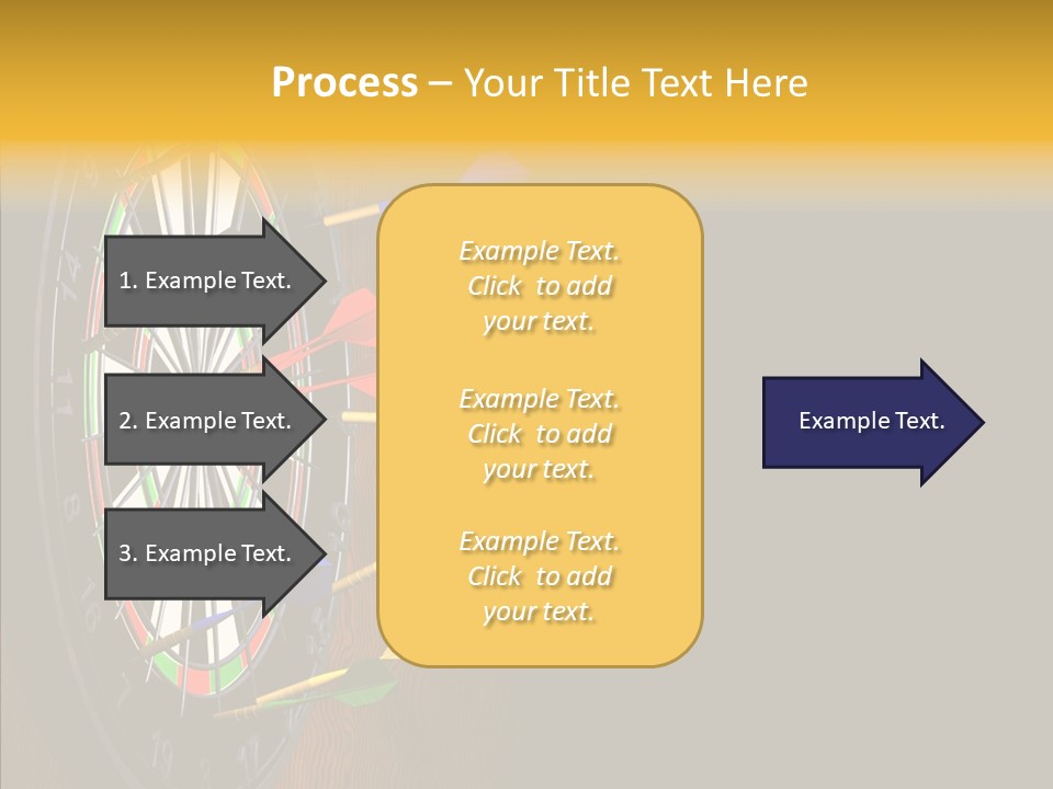 Bulls Eye Illustration Computer Generated PowerPoint Template