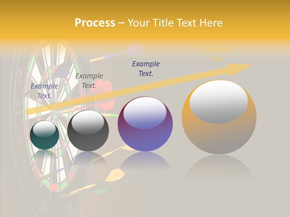 Bulls Eye Illustration Computer Generated PowerPoint Template