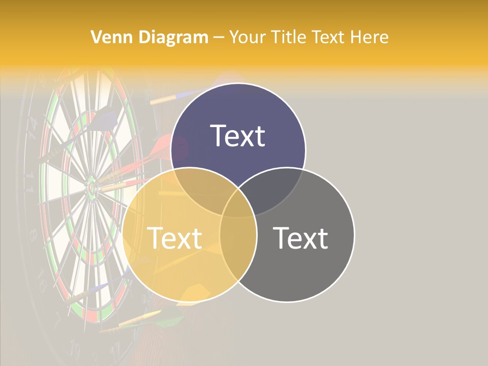 Bulls Eye Illustration Computer Generated PowerPoint Template