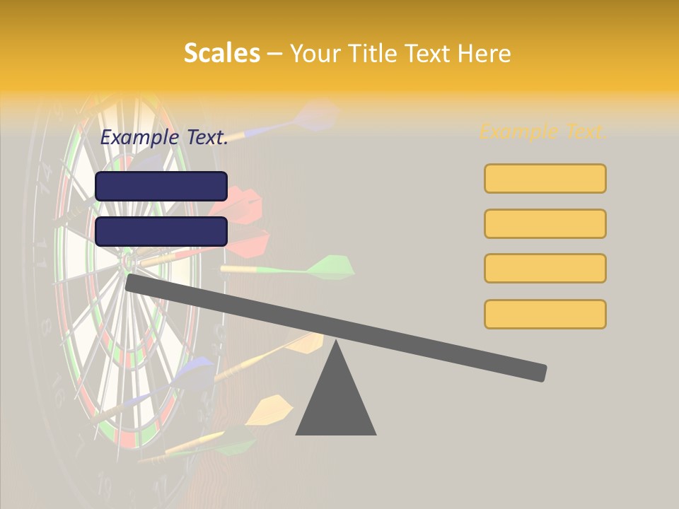 Bulls Eye Illustration Computer Generated PowerPoint Template