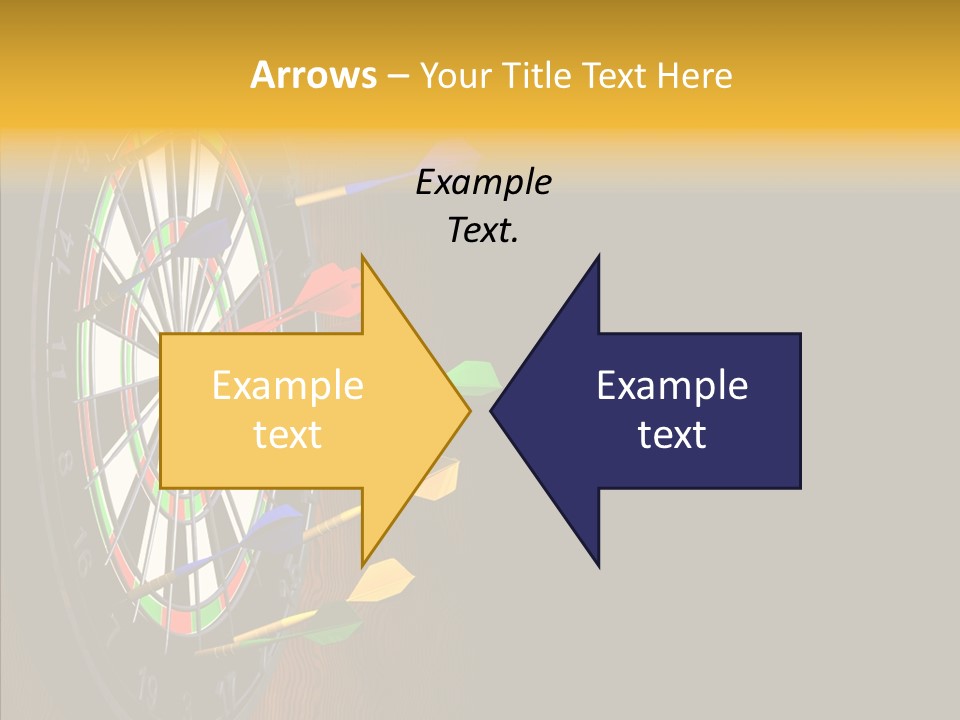 Bulls Eye Illustration Computer Generated PowerPoint Template