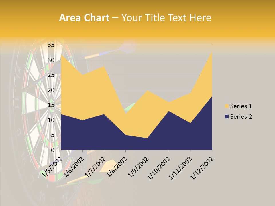 Bulls Eye Illustration Computer Generated PowerPoint Template