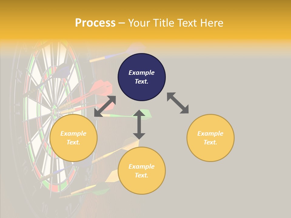 Bulls Eye Illustration Computer Generated PowerPoint Template