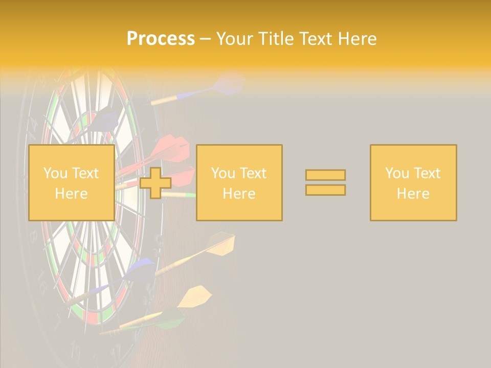 Bulls Eye Illustration Computer Generated PowerPoint Template