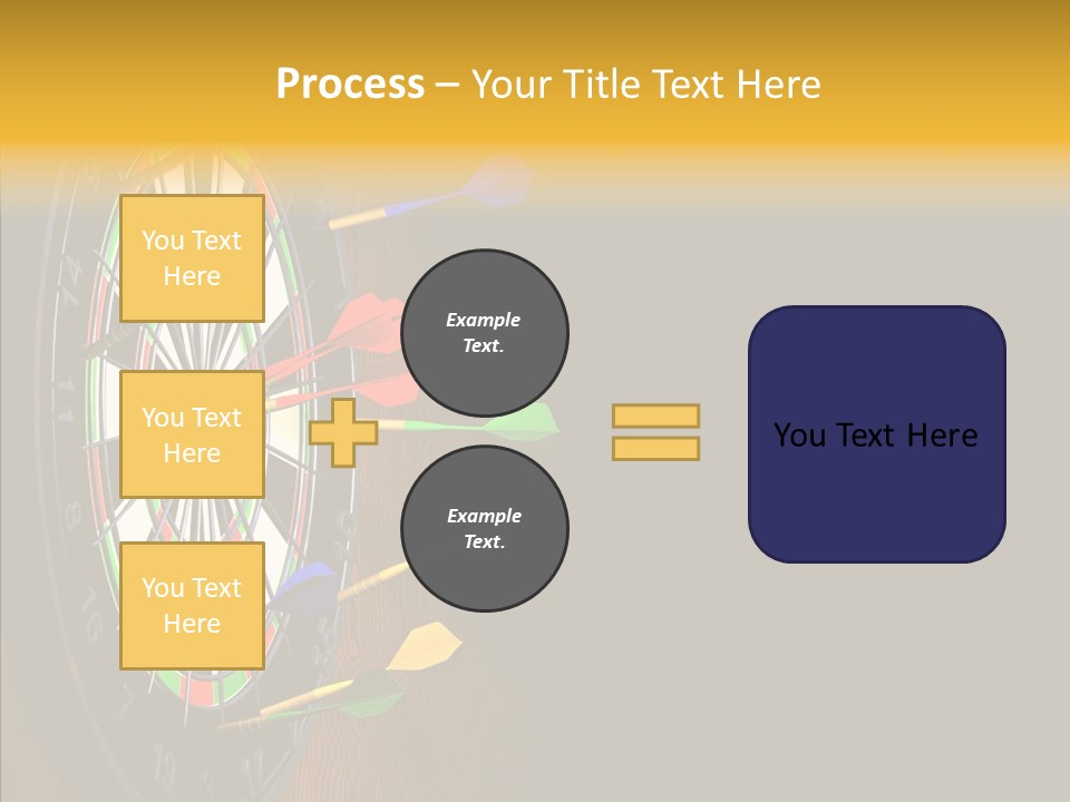 Bulls Eye Illustration Computer Generated PowerPoint Template