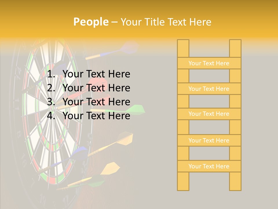 Bulls Eye Illustration Computer Generated PowerPoint Template