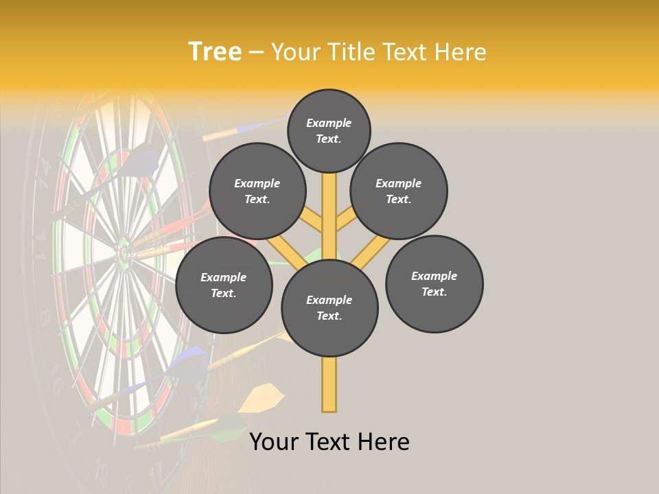 Bulls Eye Illustration Computer Generated PowerPoint Template
