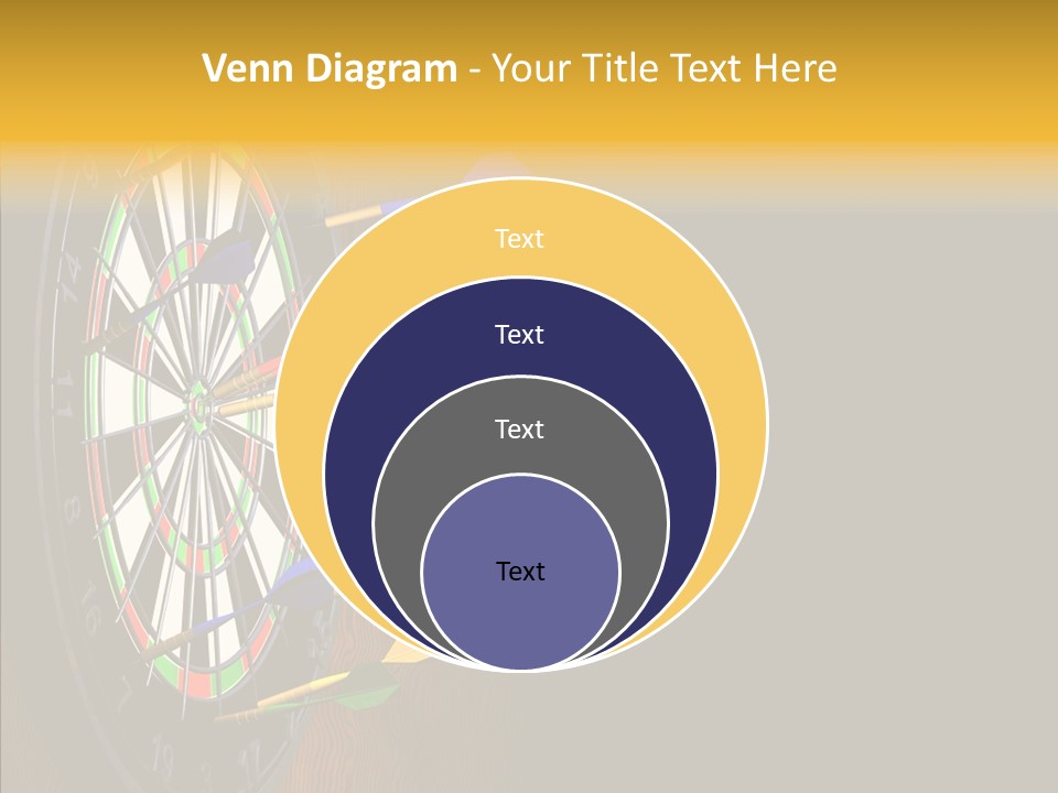 Bulls Eye Illustration Computer Generated PowerPoint Template
